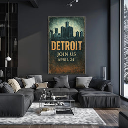 Detroit Invitation Poster PosterGoat