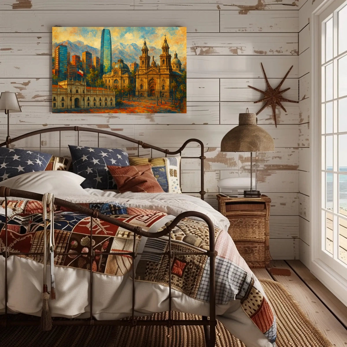 Vibrant Cityscape of Santiago Poster