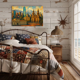 Vibrant Cityscape of Santiago Poster