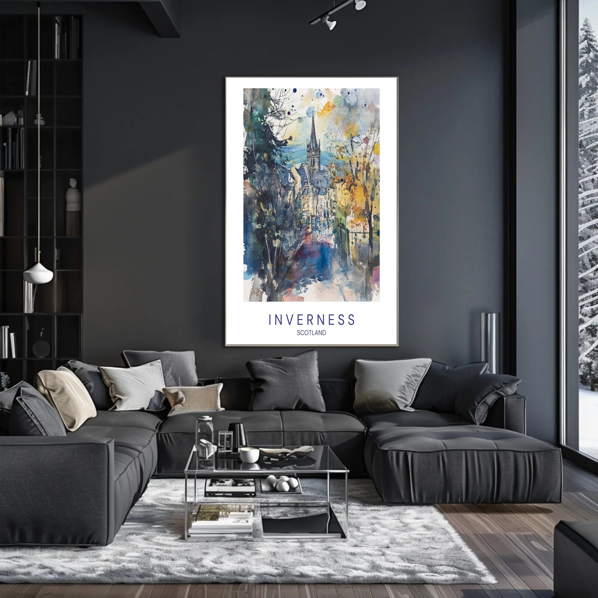 Inverness: A Watercolor Impression Poster PosterGoat