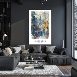 Inverness: A Watercolor Impression Poster PosterGoat