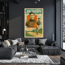 Jim Thorpe Olympian Athlete Poster
