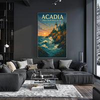Acadia Where Earth Meets the Sea Poster