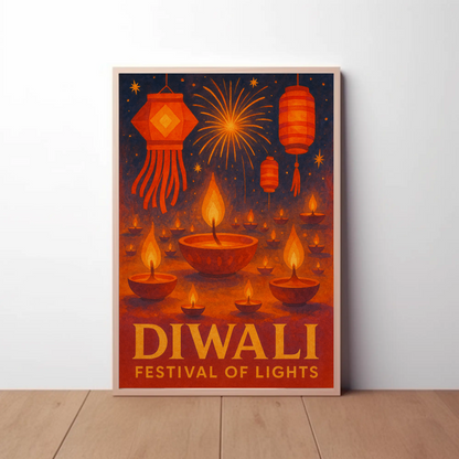 Diwali Festival of Lights Travel Poster