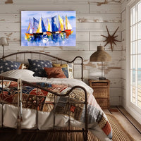 Vibrant Sailing Vessels Poster