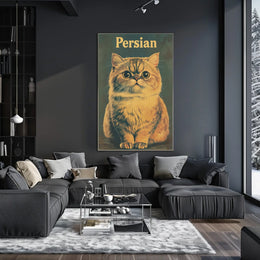 Persian Cat Portrait In Photography Realism Poster