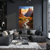 Zion National Park Scenic Travel Poster Print