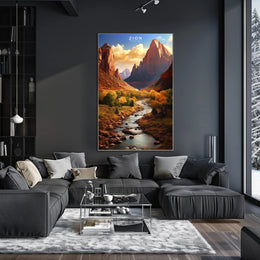 Zion National Park Scenic Travel Poster Print