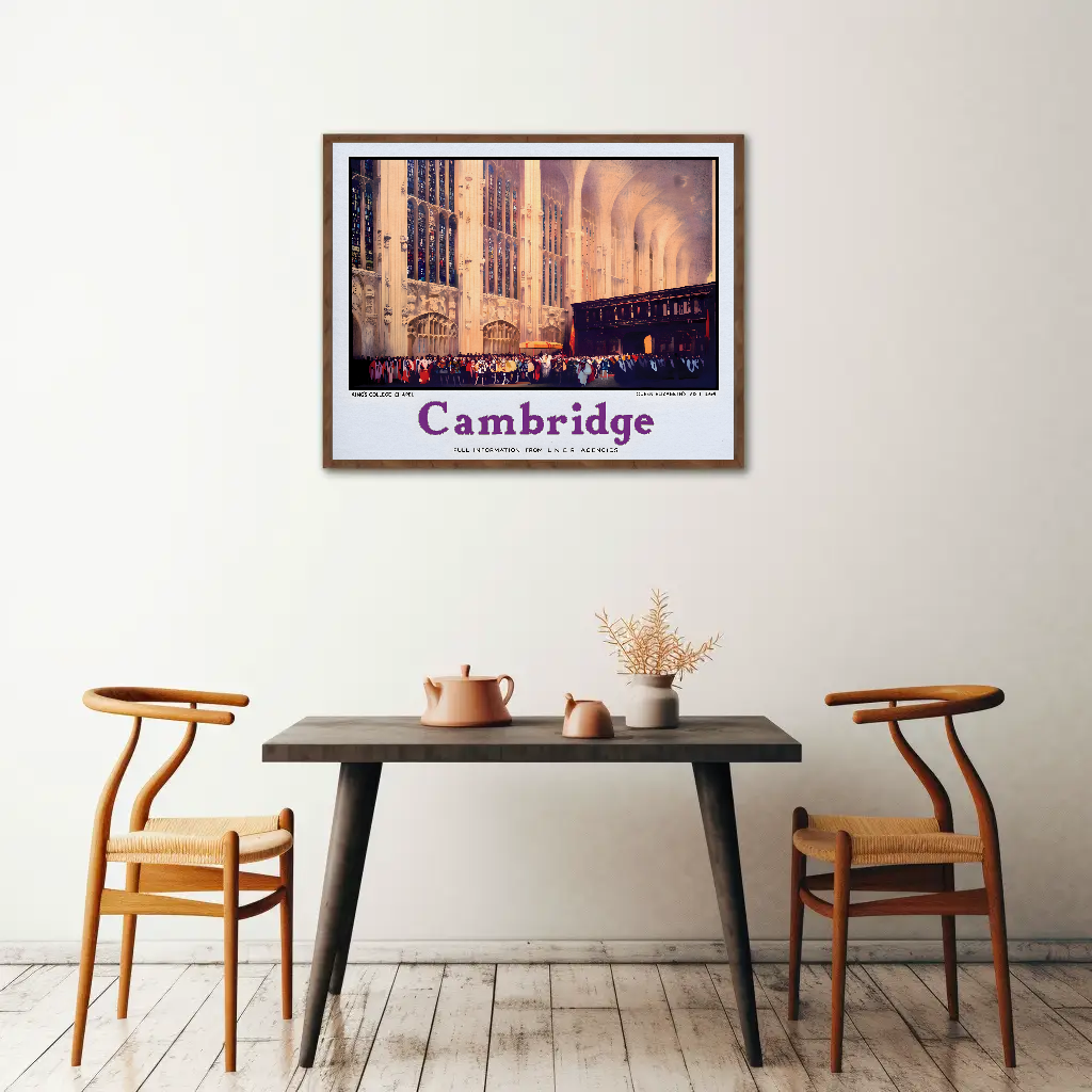 Cambridge King's College Chapel Poster
