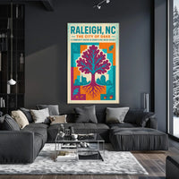 Raleigh, NC The City of Oaks Poster