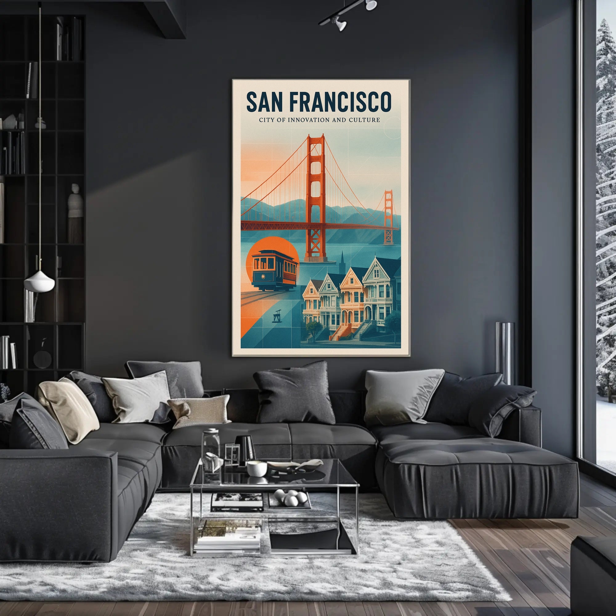San Francisco  City of Innovation and Culture Poster PosterGoat
