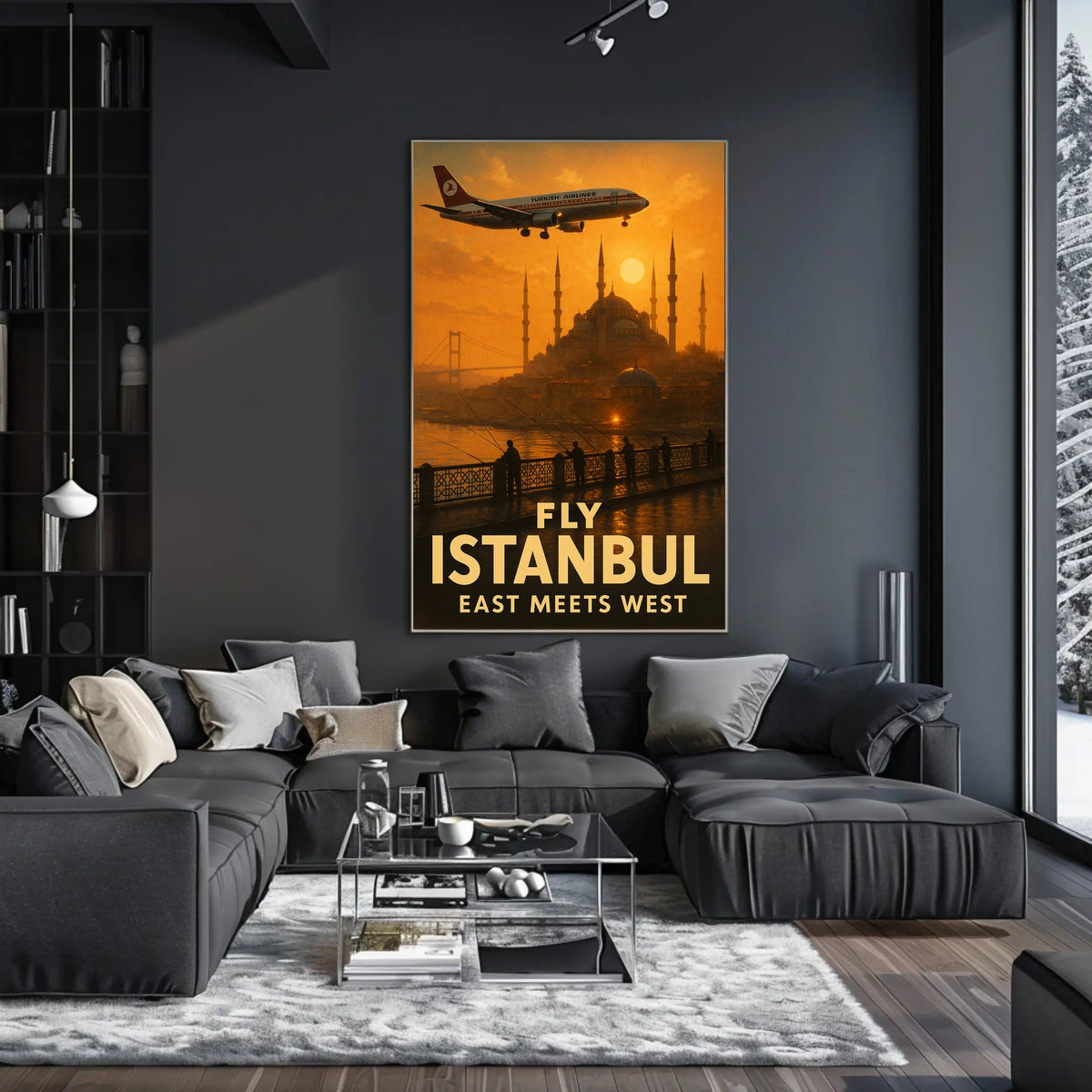 Fly Istanbul East Meets West Poster