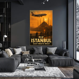 Fly Istanbul East Meets West Poster