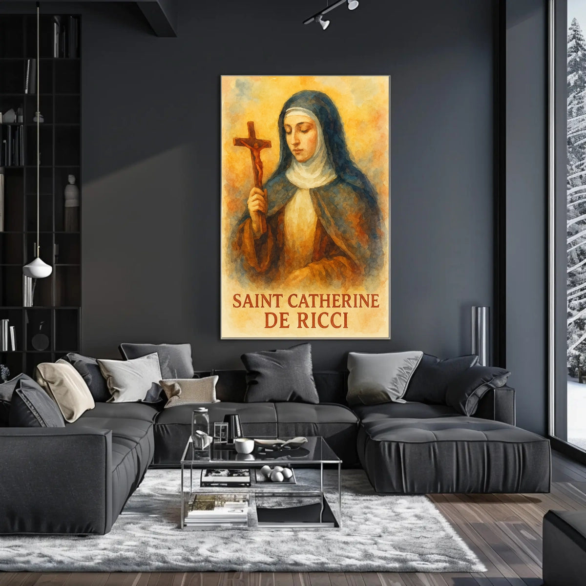 Saint Catherine De Ricci Portrait Of Faith Devotion Poster