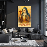 Saint Catherine De Ricci Portrait Of Faith Devotion Poster