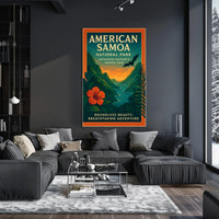 American Samoa Adventure Scenic National Park Poster