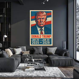 Donald Trump Presidential Term Patriotic Pop Art Poster