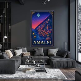 Amalfi Coast Sunset Poster