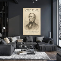 John Tyler 10th President Sketch Poster Art Print for Home Decor PosterGoat