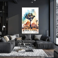 Joshua Tree Watercolor Wall Art Poster