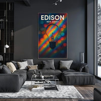 Edison New Jersey Scenic Minimalist Typography Poster