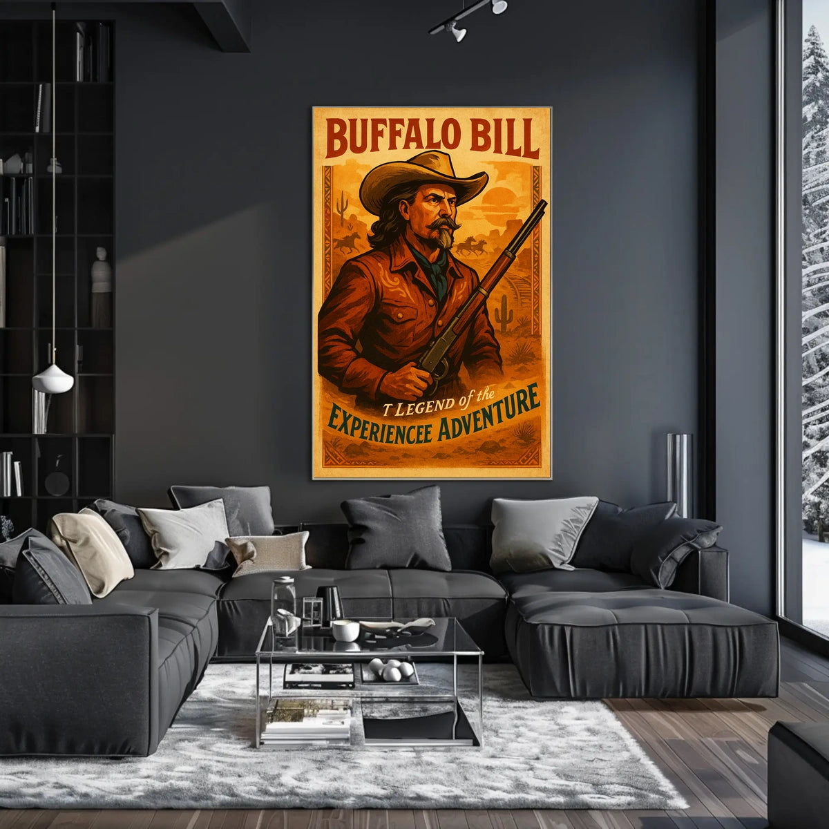Buffalo Bill Legend Of Adventure Poster Vintage Wall Art