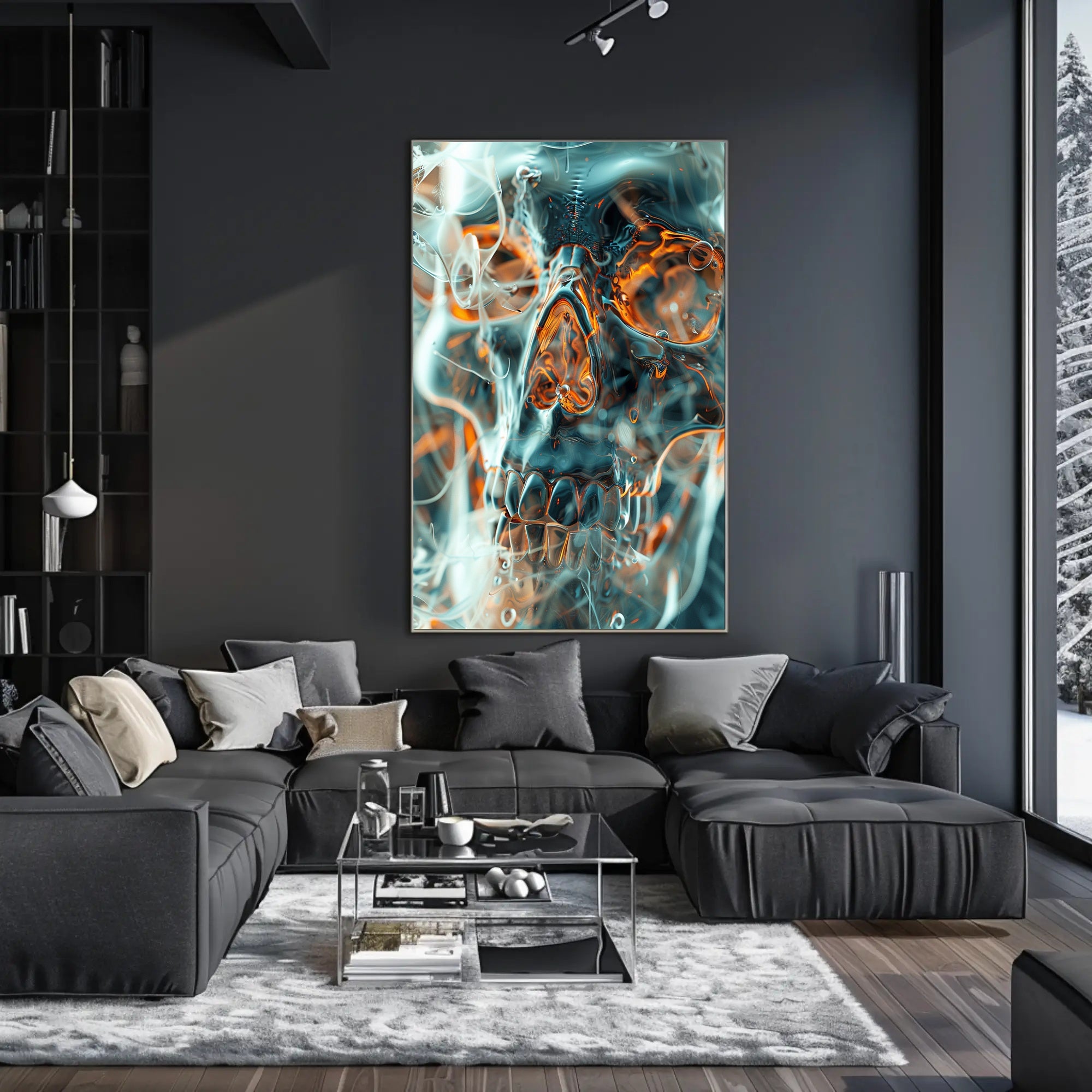 Ethereal Skull Art Poster PosterGoat