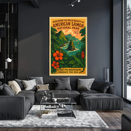 Vibrant Cityscape Skyline Art Poster
