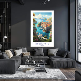 Dubrovnik's Enchanting Cityscape Travel Poster PosterGoat