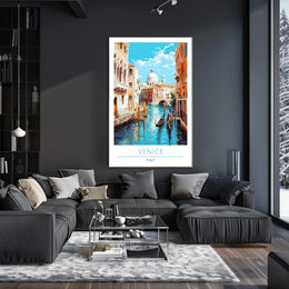 Venice Canal Scene Poster