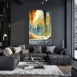 Mammoth Cave Watercolor Wall Art Poster