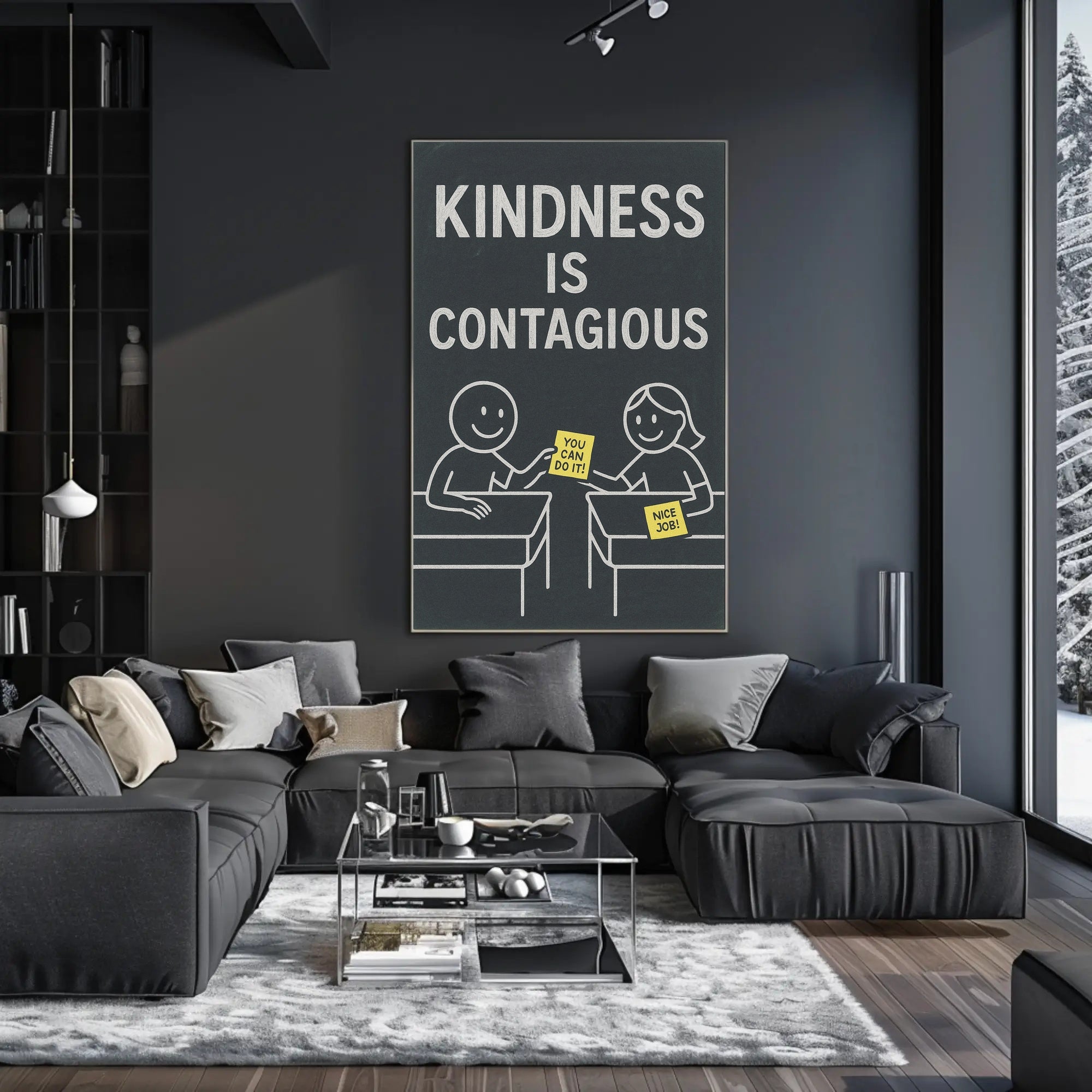 Kindness is Contagious Poster PosterGoat
