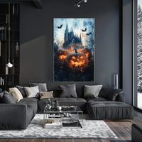 Gothic Ominous Castle Halloween-Themed Cultural Poster