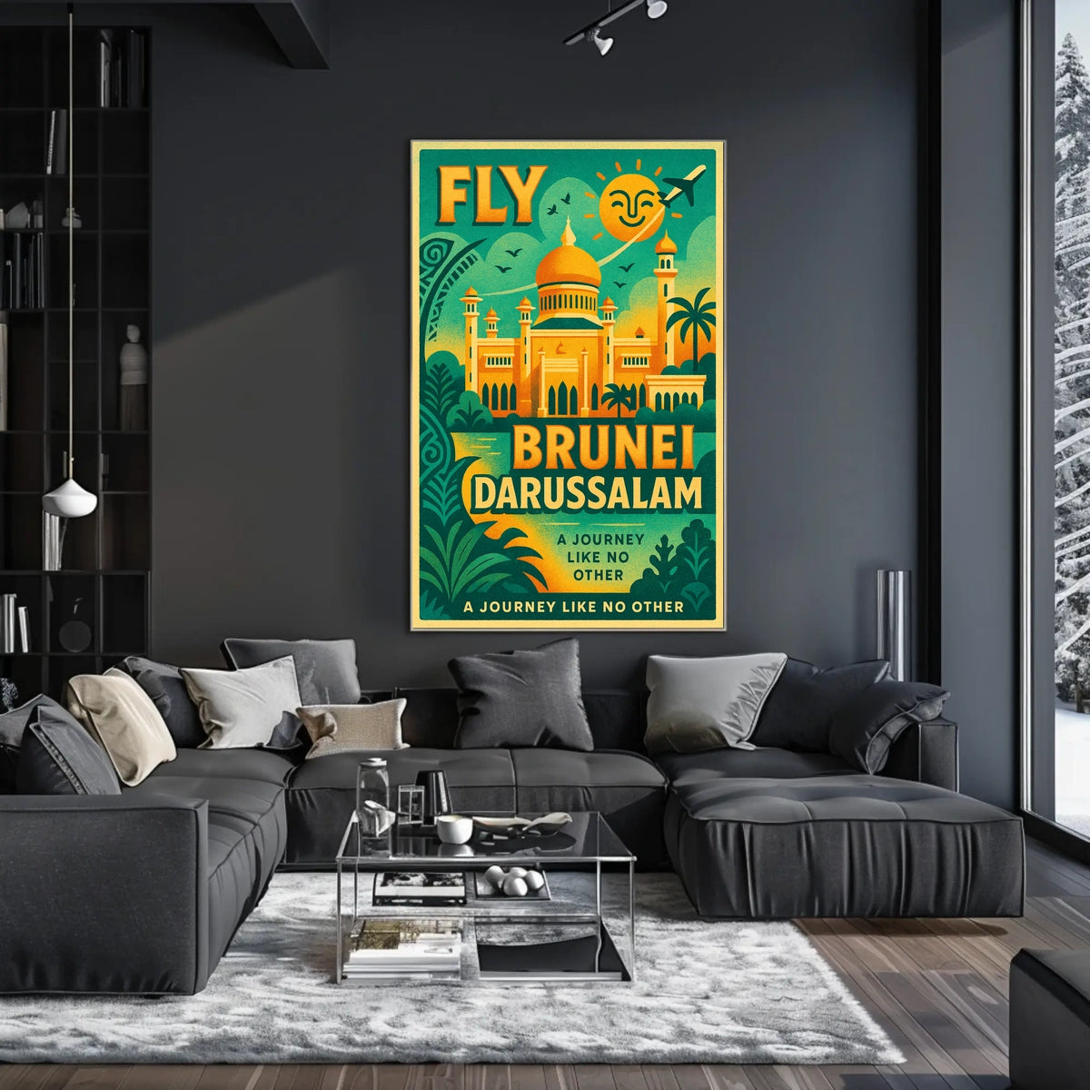 Fly to Brunei Darussalam Poster