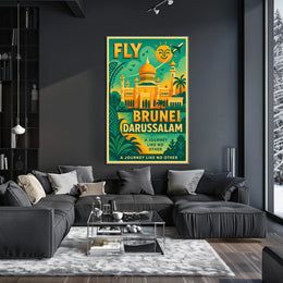 Fly to Brunei Darussalam Poster