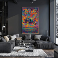 Wings of Fire Jets Futuristic Sci-Fi Poster