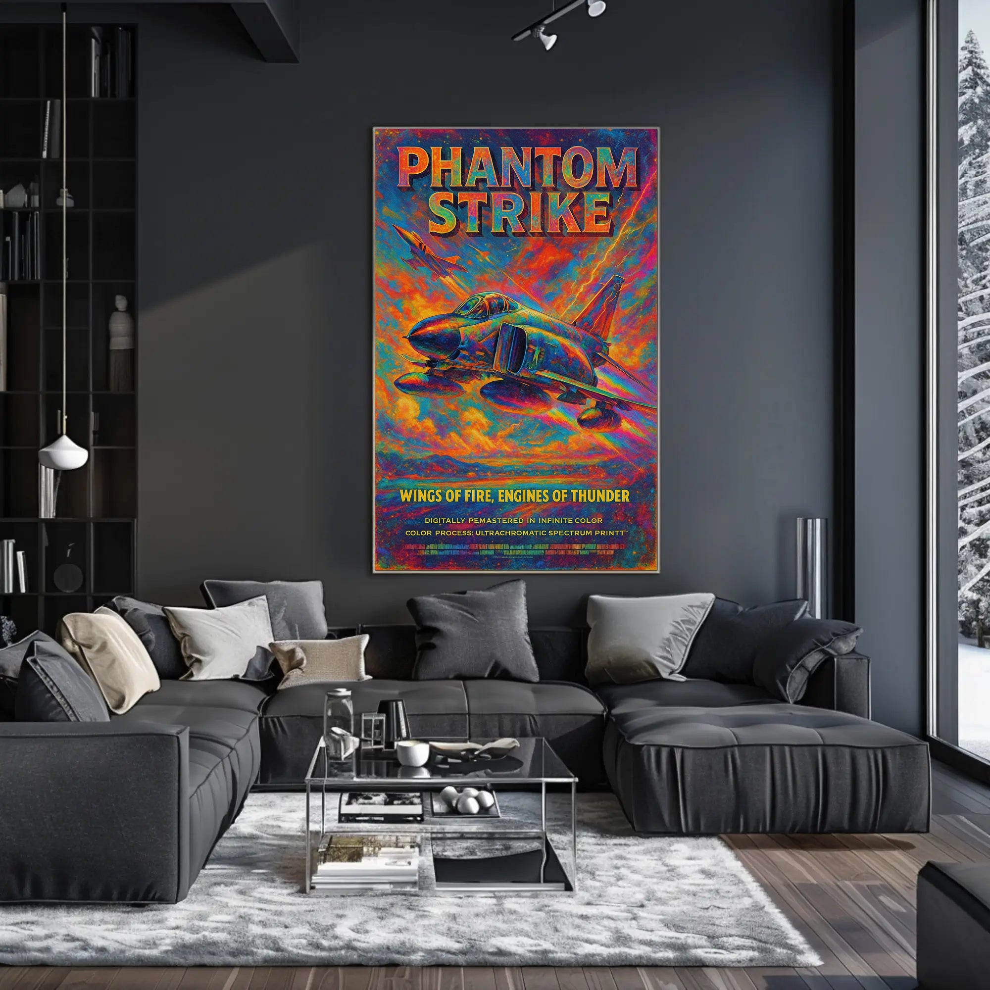 Wings of Fire Jets Futuristic Sci-Fi Poster