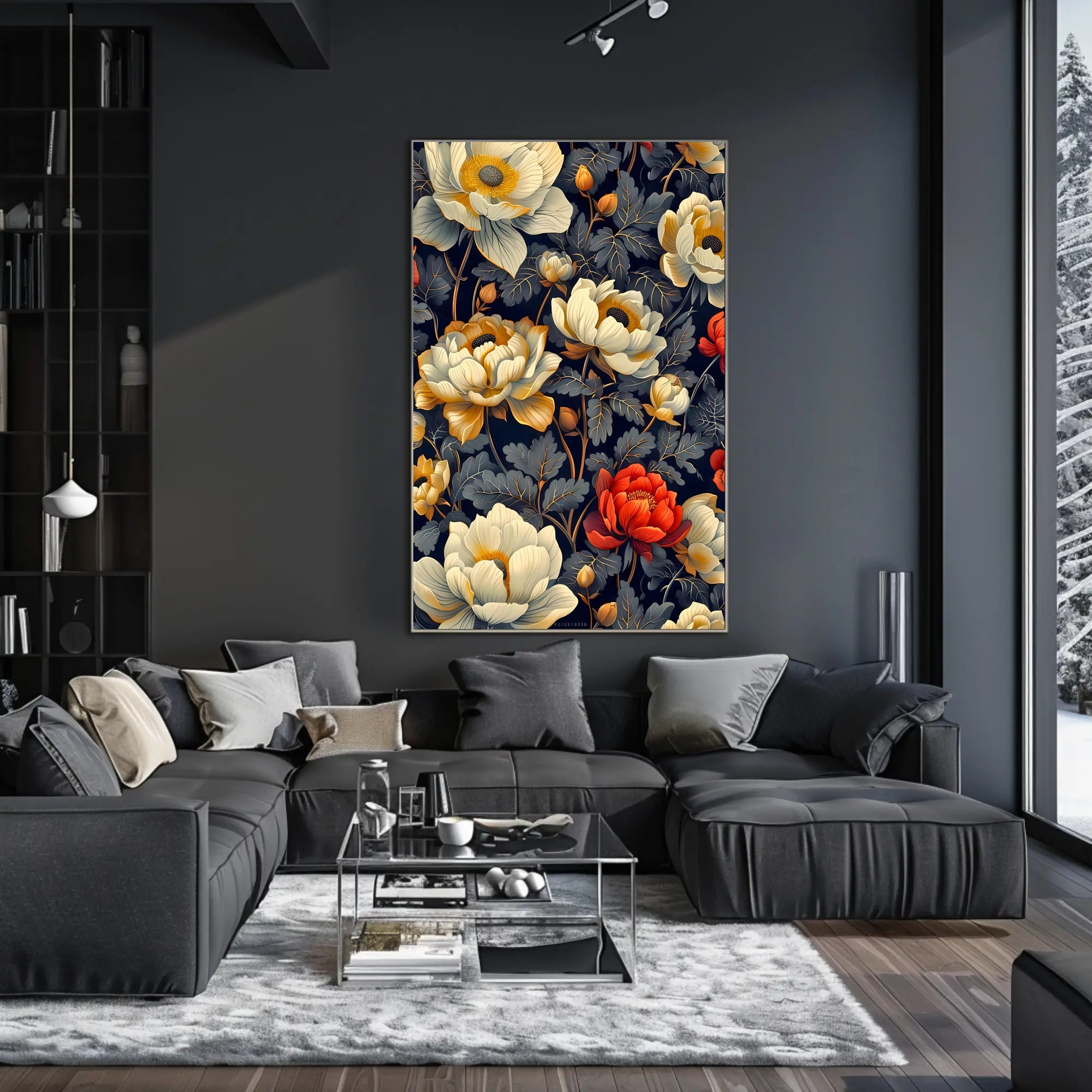 Floral Elegance Wall Art Print for Home Decor