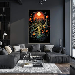 Futuristic Cosmic Landscape Poster