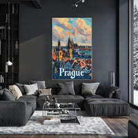 Prague Skyline Poster