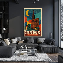 Strasbourg Marche de Noel Christmas Market Poster