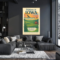 Welcome to Iowa The Heart of Midwest Poster