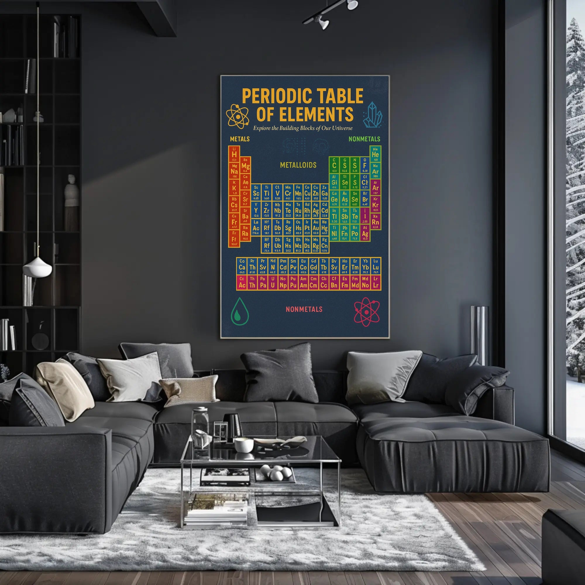 Periodic Table Poster: Educational Infographic Art