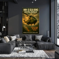 HH-3 Sea King Rescue Vintage Military Recruitment Poster