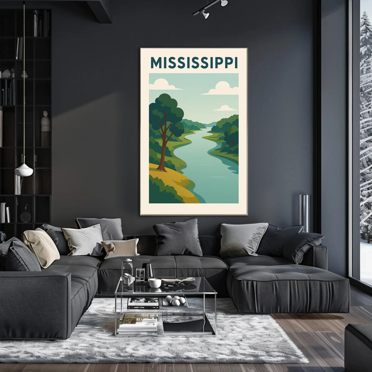 Mississippi River Landscape Poster
