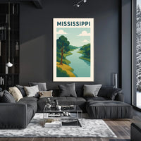 Mississippi River Landscape Poster
