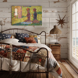 Serene Impressionistic Figures in Nature Artistic Poster