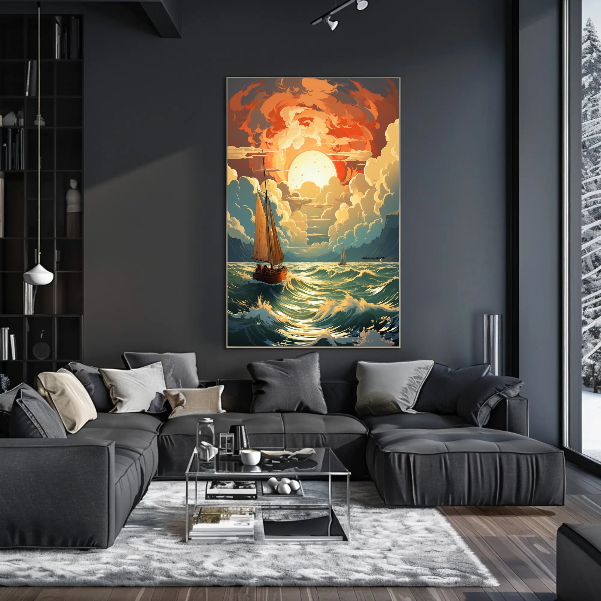 Sailing Into The Sunset Poster PosterGoat