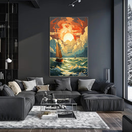 Sailing Into The Sunset Poster PosterGoat