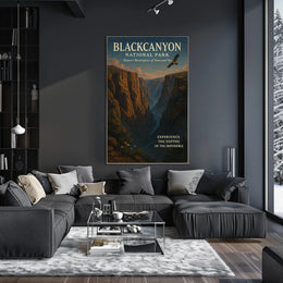 Black Canyon Adventure Vintage National Park Poster